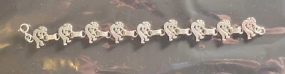 Kokopelli Link Bracelet By Artist Glen Sandoval 1970's Navajo Sterling Silver - Image 1 of 4