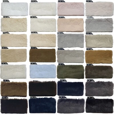 SOFT MINK FAUX FUR 10MM HAIR PILE BUNNY PLUSH DOLL CLOTH FABRIC SOLID MATTE 60"W - Image 1 of 4