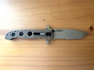 CRKT Folding Knife M16-14DSFG Tanto Serrated Desert Tan Blade Carson Design - Picture 1 of 8