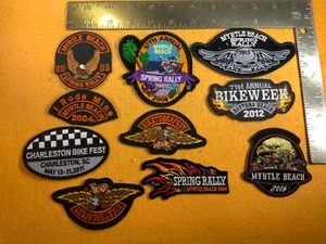 V7-41 MOTORCYCLE PATCH - LOT OF 10 - MIXED BIKE WEEKS - Picture 1 of 2