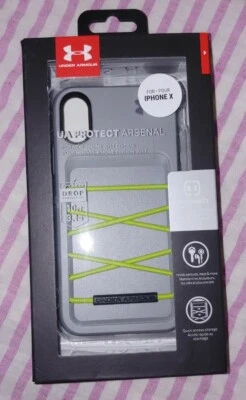 iPhone X XS Under Armour UA Protect Arsenal Case Storage Band Gray GRAPHITE GRN - Image 1 of 4