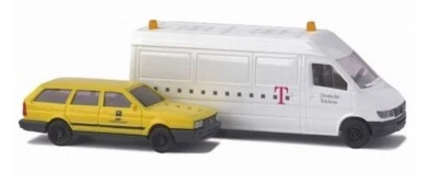 Scala N M : 1:160 Busch 8306 VW Passat & MB Sprinter " Post & Telekom " Nuovo - Immagine 1 di 2