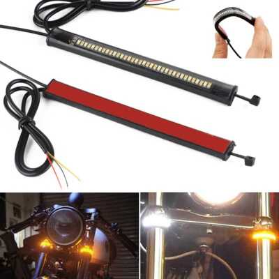 Tira flexible LED de luz de señal de giro trasera ámbar que fluye para motocicleta para victoria Foto 1 de 4