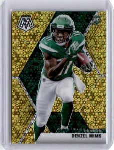 2020 Panini Mosaic No Huddle Gold Prizm Denzel Mims #225 Rookie RC 04/10 SP Jets - Picture 1 of 2
