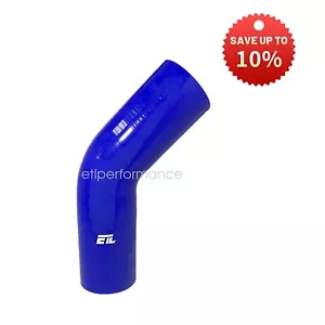 4.00"ID 45 Degree Blue Elbows Silicone Hose Intercooler Turbo Pipe Universal NEW - Picture 1 of 7
