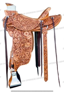 Leather Roping Ranch Work Western Equestrian Trail Horse tack Wade Tree saddle 1 - Picture 1 of 3