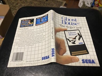 Ghost House Hu Card *ORIGINAL CASE/BOX ART ONLY** Sega Master System - Authentic - Image 1 of 4