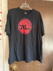 Fanatics Philadelphia 76ers Black Tee T- Shirt Red Basketball Men’s Size 5X Nice - Picture 1 of 8