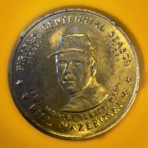 1987 TCI CABLE MCDONALDS COCA COLA BILL MAZEROSKI COMMEMORATIVE COIN - Picture 1 of 2