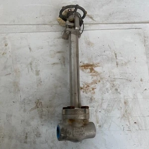 Bonney Forge 1" F316 stainless body Class 800 socket weld gate valve Rising Stem - Picture 1 of 10