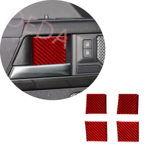 Manija interior de la puerta de fibra de carbono roja para Land Rover Defender 90 110 2020+ - Imagen 1 de 12