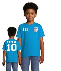 Fußball Soccer WM Meister Kinder Shirt Trikot USA Copa Amerika Wunschname Nummer
