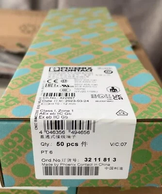 50PCS Phoenix Contact 3211813 straight through terminal block PT 6 - Image 1 of 2