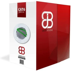 Cable de red UTP premium CAT6 1000 ft 550 MHZ Ethernet CAT6 a granel 23AWG verde - Imagen 1 de 1
