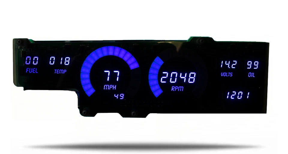 1978-1988 Oldsmobile Cutlass Digital Dash BLUE LED Intellitronix DP1407B  - Image 1 of 4