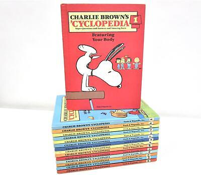 Charlie Brown 'Cyclopedia Set 1-15 Complete 1980 Snoopy Peanuts • 9.99$
