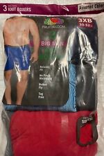 Fruit of The Loom Big Man 3xb Mens 3pk Knit Boxers Assorted 3p72x
