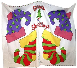RARE Dr. Seuss Grinch Stockings 2 Pairs DIY Vintage Fabric - Picture 1 of 4