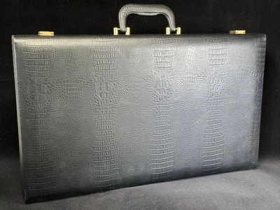 "Juego de Backgammon WE Games de Cuero sintético negro 12 X 21"" cerrado" Foto 1 de 3