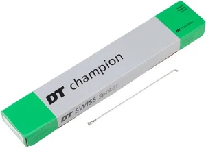 Radios DT Swiss Champion: 2,0 mm, 246 mm, curva en J, plata, caja de 100 - Imagen 1 de 1