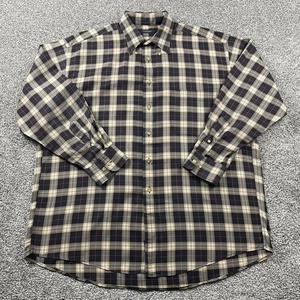 Burberry Shirt Men Extra Large Black Nova Check Button Down London Made in USA - Picture 1 of 17