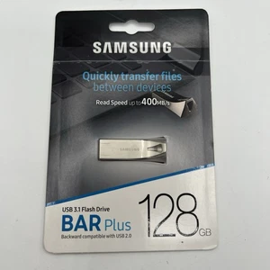 Samsung Bar Plus 128GB USB 3.1 Flash Drive Champagne Silver MUF-128BE/AM - Picture 1 of 2