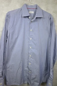 PRECIOSA CAMISA DE VESTIR AJUSTADA A RAYAS AZULES Y BLANCAS DE $270 Eton of Sweeden 17,5x36 - Imagen 1 de 4