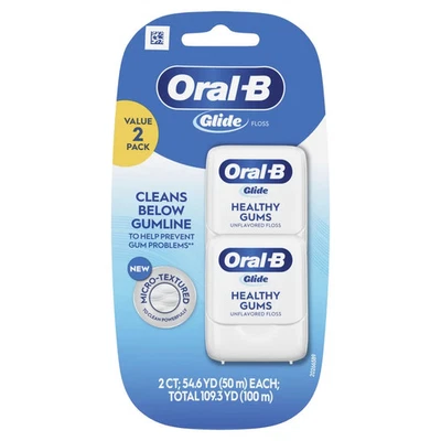 Fio dental Oral B Glide Pro Health original corrediças suaves facilmente suaves 2 ct - Imagem 1 de 4