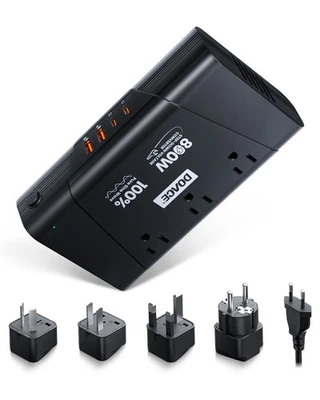 DOACE 220V to 110V Converter - 800W Voltage Converter US to Europe for Hair Stra - Image 1 of 4