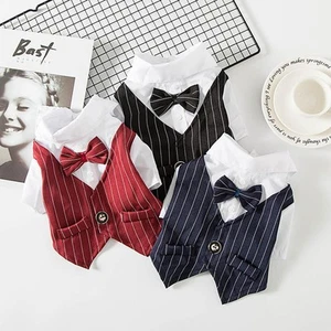 Pet Dog Suit Summer Thin Teddy Suit Shirt Suit Wedding Dress Dog Cat Spring Summ - Picture 1 of 13