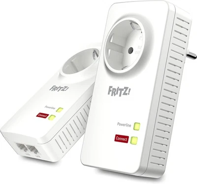 AVM FRITZ!Powerline 1220 Set (1,200 MBit/s, 2x Gigabit-LAN je Adapter, - Bild 1 von 3