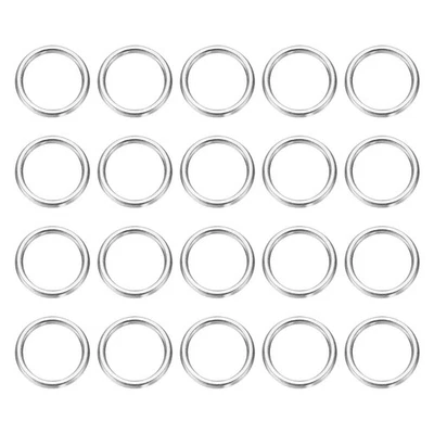 20 un. Hebillas de anillo tórico 11/32" aleación de zinc hebillas redondas galvanizadas, plata Foto 1 de 4