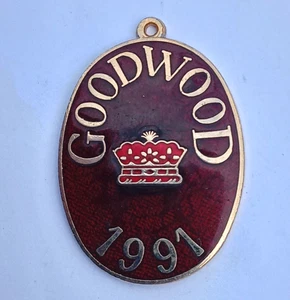 Goodwood Racecourse 1991 Enamel Keyring Fob. PB2-246 - Foto 1 di 3