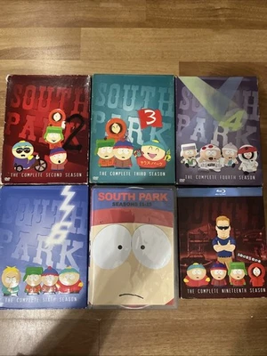 South Park: Seasons 2, 3, 4, 6, 11-15 (DVD) , 19 (Blu-Ray) OOP - Image 1 of 2