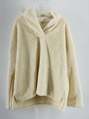 Sudadera polar de manga larga blanca supersuave marfil sin marca para mujer talla XL Foto 1 de 4