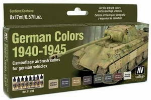 (VAL71206) - AV Vallejo Model Air Set - German Colors 1940-1945 x 8 - Picture 1 of 1