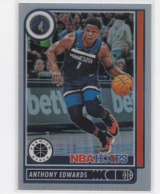 2022-23 Panini Chronicles Hoops Premium Stock Anthony Edwards Silver Prizm - Image 1 of 2