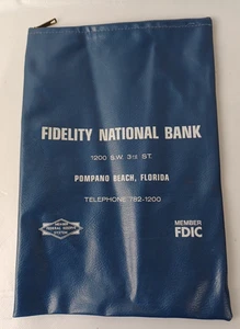 Bankeinzahlung Geldbeutel Fidelity Nationalbank Pompano Beach Vintage - Bild 1 von 6