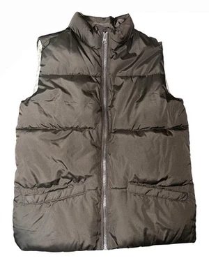 Old Navy мальчиков пуховик жилет размер XL 14-16 коричневый желтовато-коричневый без рукавов теплый полный молнии - Изображение 1 из 4