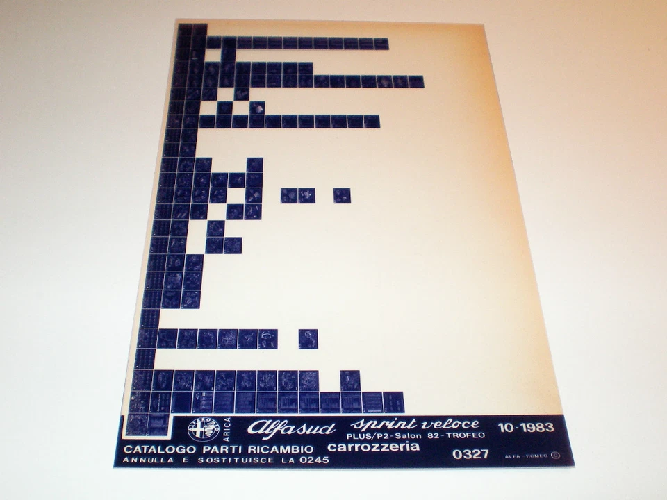 Mirofich Catalogo Ricambi Alfa Romeo Alfasud Sprint Veloce Stand 10/1983 - Immagine 1 di 1