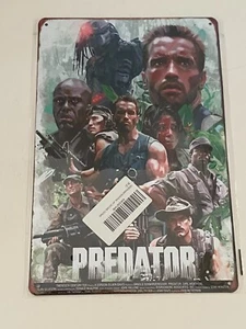 Arnold Schwarzenegger Movie Predator Metal Poster - Tin Sign - Size 8" x 12" - Picture 1 of 2