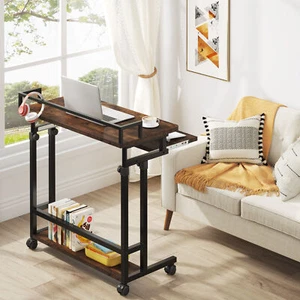 Compact Portable Desk with Adjustable Height,Mobile Couch Sofa Table - Picture 1 of 11