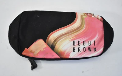 Bolso de Cosméticos Bobbi Marrón Negro Lona Tendencia Estuche de Maquillaje Organizador Cartera con Cremallera Foto 1 de 4