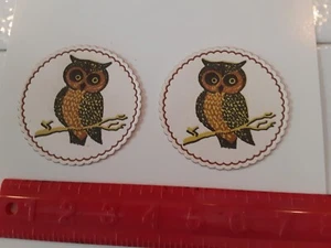 2 alte Vintage Halloween Eule Papier Untersetzer Punze unbenutzt - Bild 1 von 6