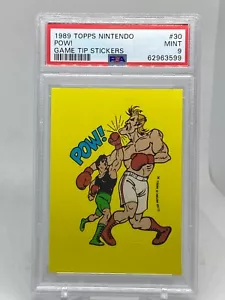 1989 Topps Nintendo Game Tip Stickers POW - Mike Tyson's Punch #30 PSA 9 Pop 16 - Picture 1 of 2