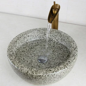 Combo de fregadero redondo + fregadero mezclador fregadero de baño - Imagen 1 de 11
