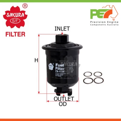 New * SAKURA * Fuel Filter For TOYOTA RAV 4 SXA21 2L 4Cyl 10/1997 -On - Image 1 of 4