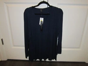 intro. Ink blue soft stretch Tunic with flared bottom L NWT - Picture 1 of 3