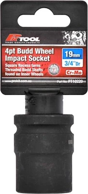 3/4" Dr Impact 4PT Square Socket Truck Budd Bud Wheel:19/21mm - image 1 of 4