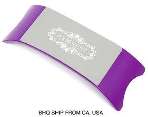 Plastic & Silicone Cushion Pillow Salon Hand Holder Nail Art Arm Rest (Purple) - Picture 1 of 2